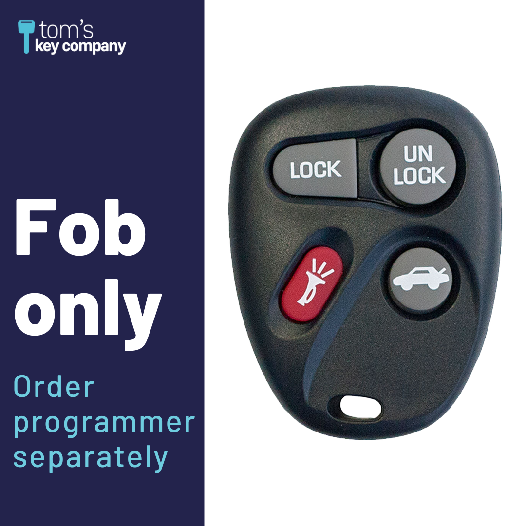 Brand New Aftermarket 4-Button Remote Fob with Lock, Unlock, Trunk, Panic for Select Pontiac Vehicles (PONFOB-4B-592-K)