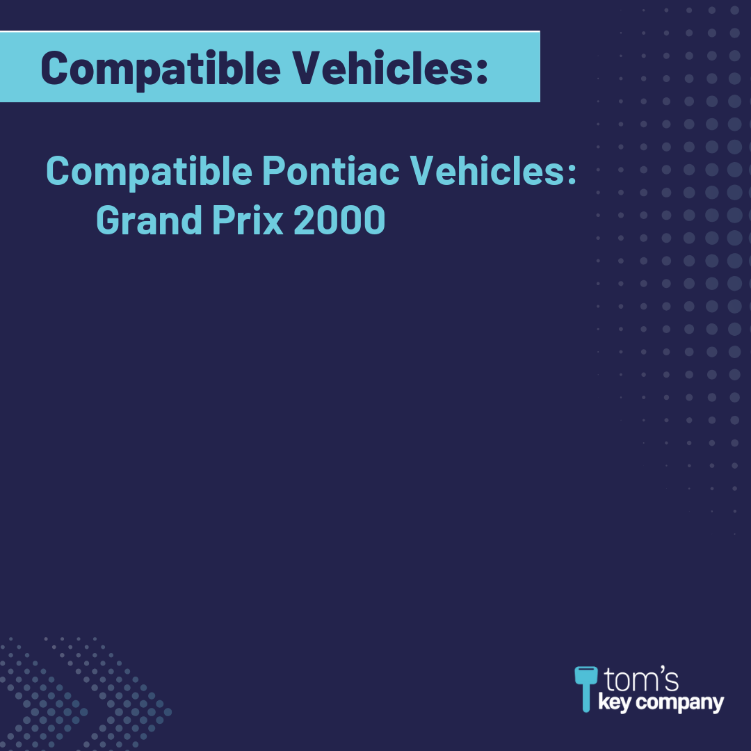 Brand New Aftermarket Transponder Key for Select Pontiac Vehicles (PONKEY-3PT-K)