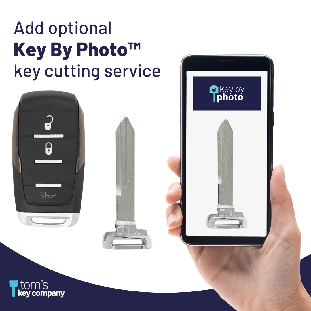 Like New Refurbished OEM 3 Button Smart Key for Select RAM Vehicles (RAM-OHT-3B-TMB-REFURB)