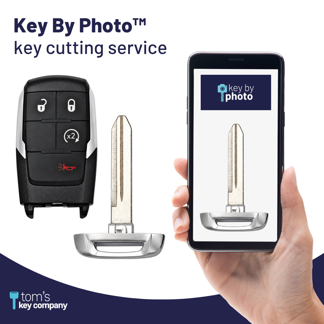 Ultimate DIY Car Key Replacement Kit for RAM 2500-5500 (2019-2024) – 4 Button Smart Key w/ Remote Start w/ PairMyKey, Bypass Cable & Key by Photo