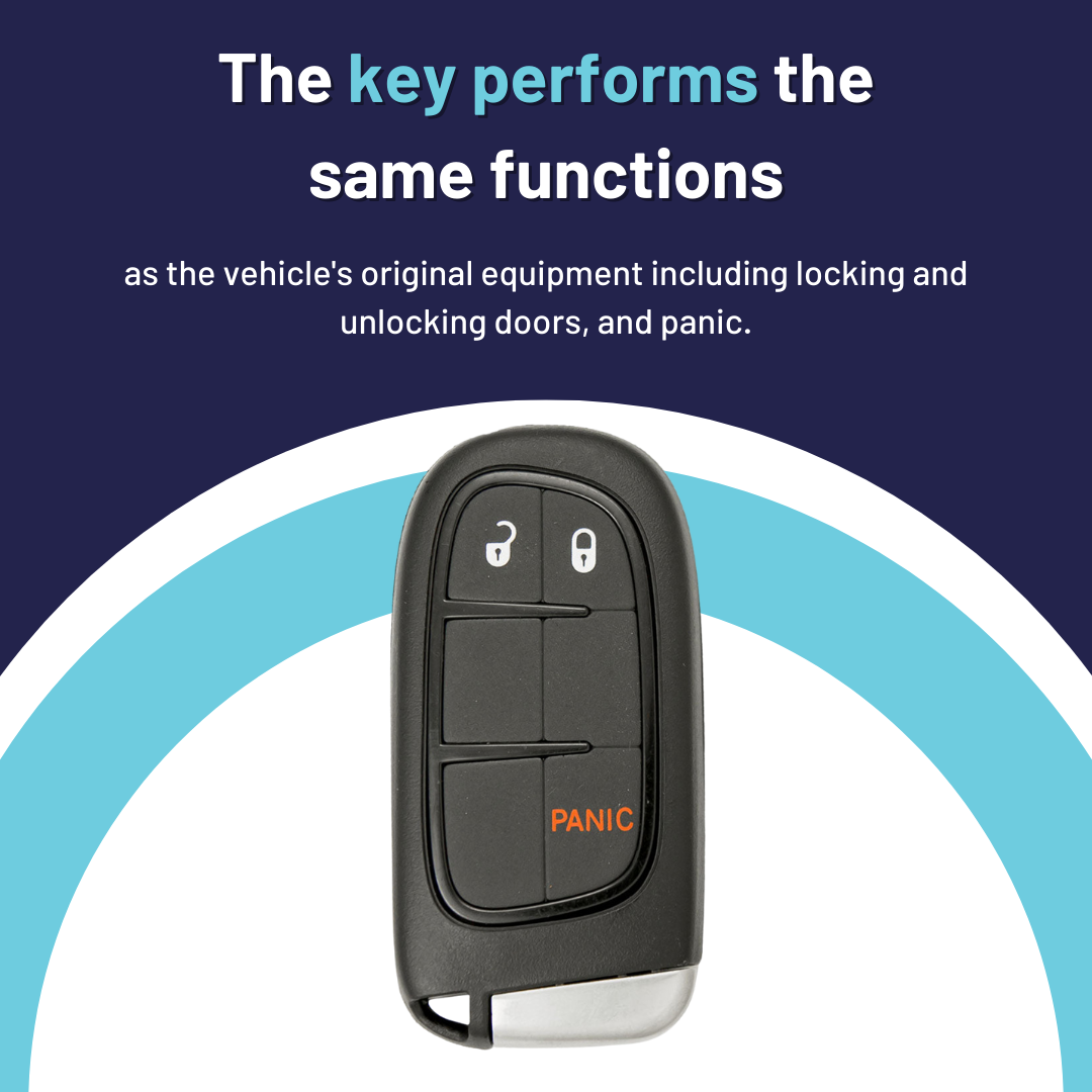 Brand New OEM 3 Button Smart Key for Select RAM Vehicles (RAMSK-3B-TRUCKS-TMB)