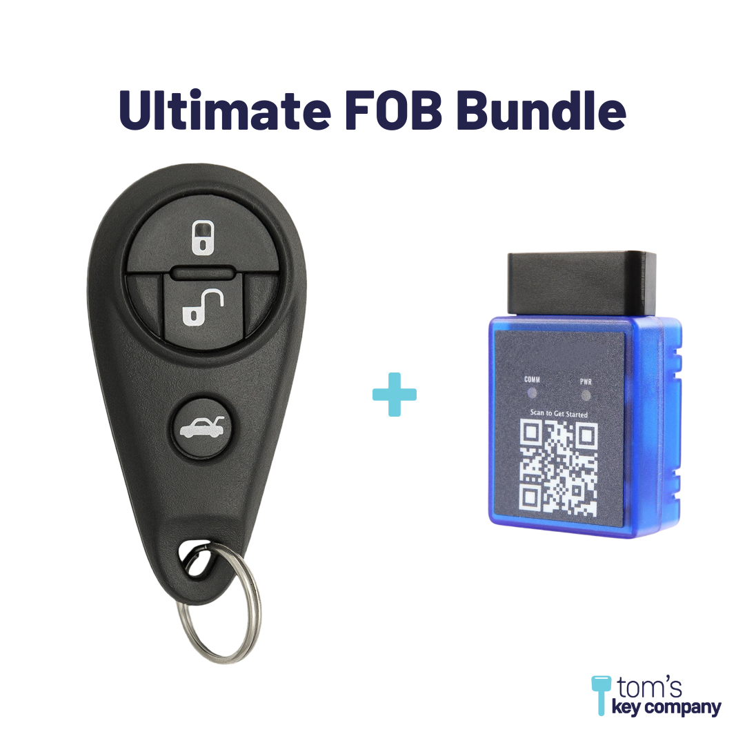 Ultimate Remote FOB Bundle with Programming Tool and Aftermarket 4 Button Remote FOB for Select Subaru Vehicles (SUB-4B-MX-RMT-UKB)