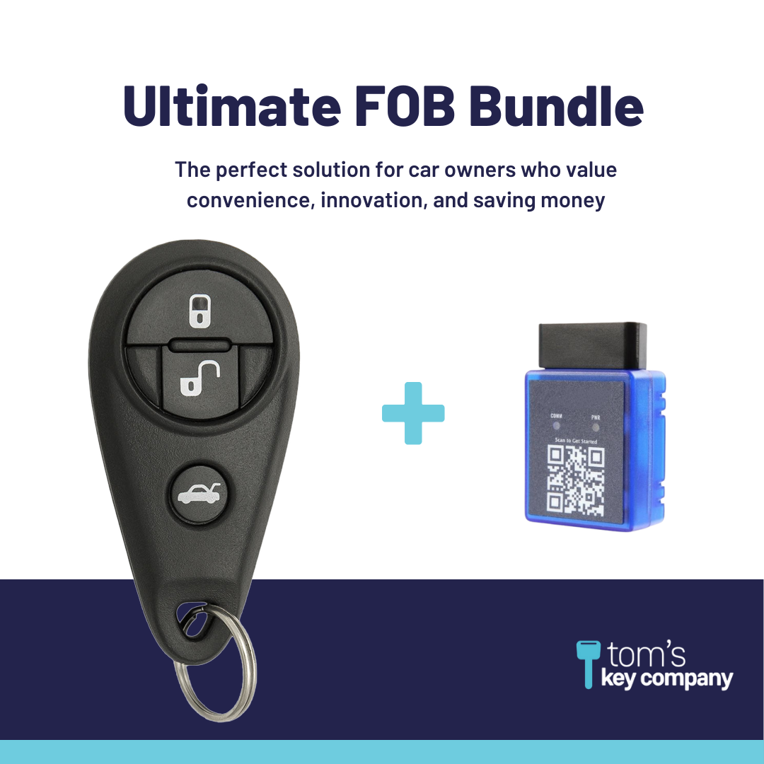Ultimate Remote FOB Bundle with Programming Tool and Aftermarket 4 Button Remote FOB for Select Subaru Vehicles (SUB-4B-MX-RMT-UKB)