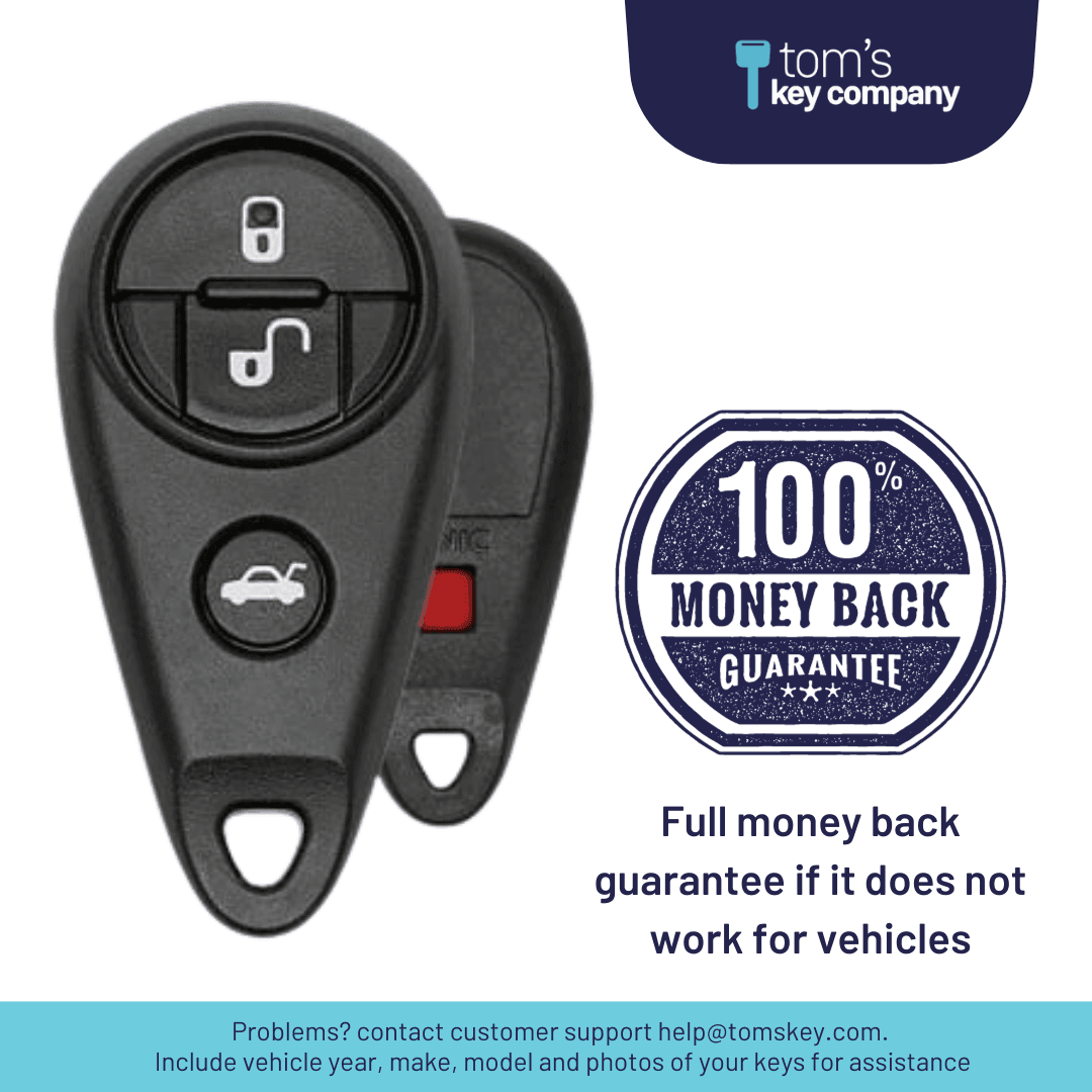 Brand New Aftermarket 4 Button Remote Fob for Select Subaru Vehicles (SUB-4B-MX-RMT)