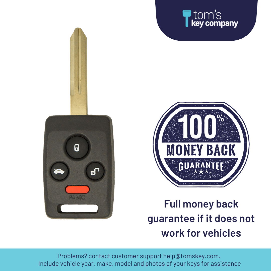Brand New Aftermarket 4-Button Remote Key with Lock, Unlock, Trunk, Panic for Select Subaru Vehicles (SUBCK-4B-931-K)