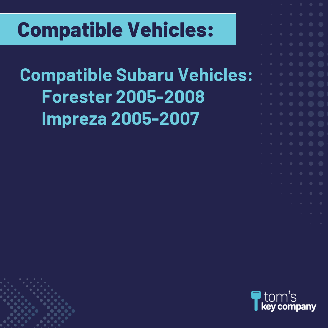 Brand New Aftermarket 2-Button Remote Fob with Lock, Unlock for Select Subaru Vehicles (SUBFOB-2B-912-K)