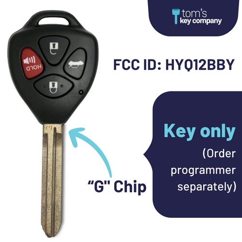 Brand New Aftermartket 4 Button Remote Key for Select Scion and Subaru Vehicles (SUBRK-4B-HYQ12BBY-G)