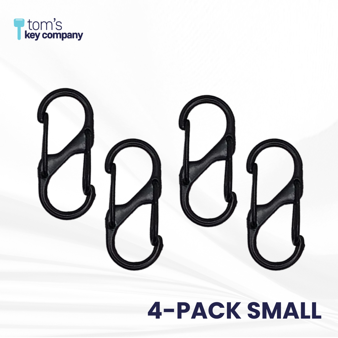 Premium Black Double Sided Carabiner Set Durable Dual-Hook Carabiner Clips