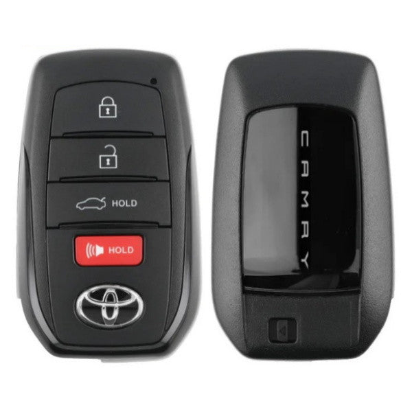 Like New Refurbished OEM 4 Button Smart Key with Trunk Release for Select Toyota Camry Vehicles (TOYSK-4B-TR-HYQ14FBW-REFURB)