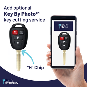 Brand New Aftermarket 4-Button Remote Head Key for Toyota Tacoma, RAV4, Highlander, Scion XB (H Chip) (HYQ12BDP-4B-H) - Tom's Key Company