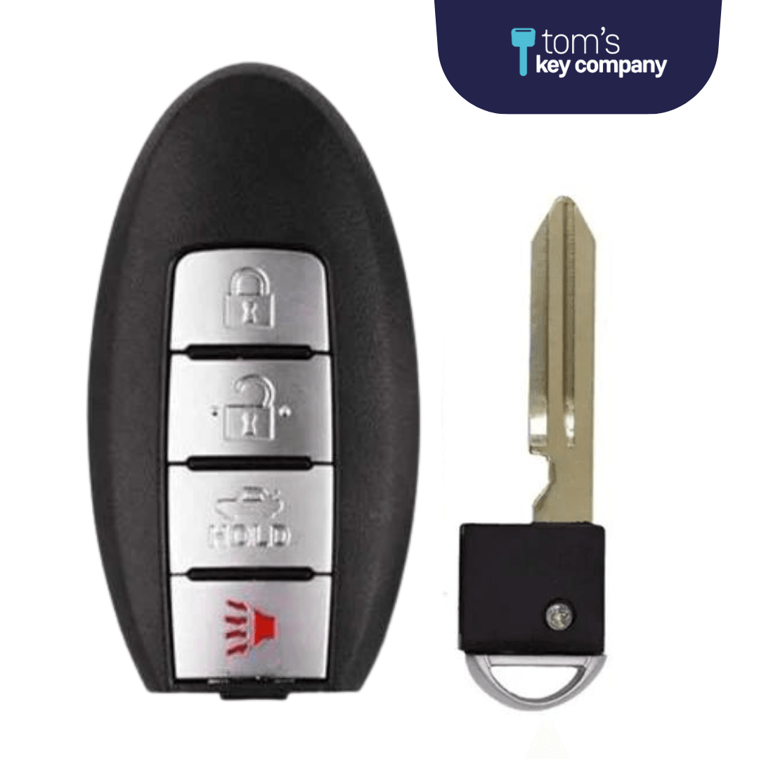 Brand New Aftermarket 4 Button Smart Key with Trunk Release for Select Nissan Vehicles (NISSK-4B-TR-735) - Tom's Key Company