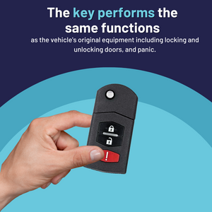 Brand New Aftermarket Keyless Entry Flip Key 3-Button for Select Mazda Vehicles (MAZFLP-3B) - Tom's Key Company