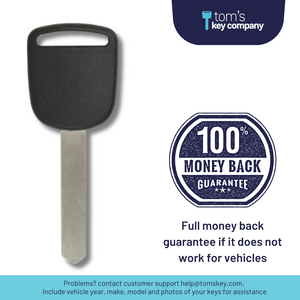 Brand New Aftermarket Transponder Key for Honda Vehicles (HONKEY-HO01) - Tom's Key Company