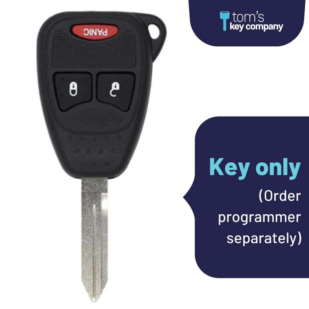 Chrysler, Dodge, & Jeep Key with 3 Button Remote Fob (OHT692427AA-3B-46) - Tom's Key Company