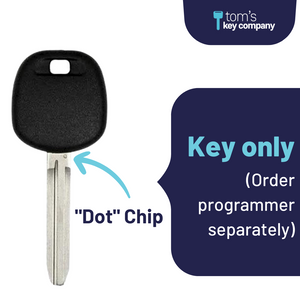 "dot" Chip Transponder Key for Select Toyota and Scion Vehicles (TOY4-DOT) - Tom's Key Company
