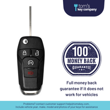 Load image into Gallery viewer, Ford Aftermarket Keyless Entry Flip Key 4-Button with Remote Start (FORFK-4B-RS-FLIP) - Tom&#39;s Key Company