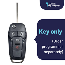 Cargar imagen en el visor de la galería, Ford Aftermarket Keyless Entry Flip Key 4-Button with Trunk Release (FORFK-4B-TRUNK-FLP) - Tom&#39;s Key Company