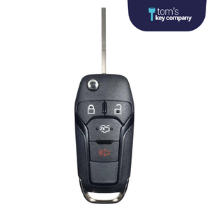 Ford Aftermarket Keyless Entry Flip Key 4-Button with Trunk Release (FORFK-4B-TRUNK-FLP) - Tom's Key Company