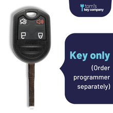 Load image into Gallery viewer, Ford C-Max, Escape, Fiesta, Focus, Transit, &amp; Transit Connect High Security Key and Keyless Entry Remote - 4 Button (OUCD6000022-4B-High-Security) - Tom&#39;s Key Company