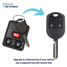 Load image into Gallery viewer, Ford Key and Keyless Entry Remote - 3 Button (OUCD6000022-3B) - Tom&#39;s Key Company