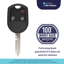 Cargar imagen en el visor de la galería, Ford Key and Keyless Entry Remote - 3 Button (OUCD6000022-3B) - Tom&#39;s Key Company