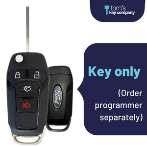 Ford OEM Keyless Entry Flip Key 4-Button with Trunk Release (FORFK-OEM-LOGO-4B-TRUNK-FLP) - Tom's Key Company