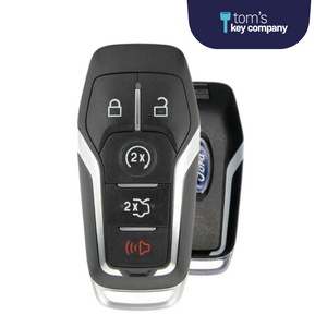 Ford OEM Logo 5-Button Smart Key with Remote Start and Trunk Release (FORSK-TRS-5B-OEM-TMB-LOGO) - Tom's Key Company