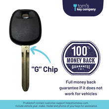 Cargar imagen en el visor de la galería, &quot;G&quot; Chip Transponder Key for Select Toyota Vehicles (TOY4-G) - Tom&#39;s Key Company