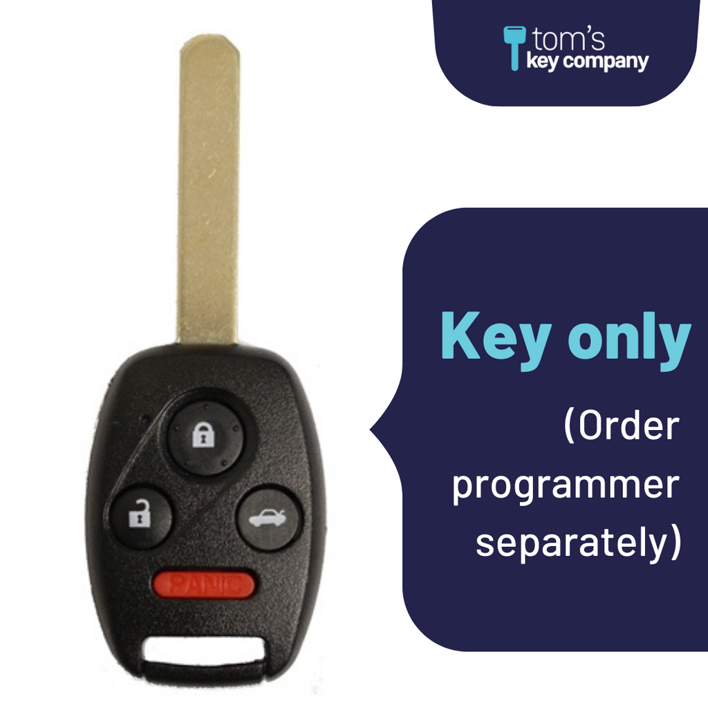 Honda Accord 2008-2012 Key and Keyless Entry Remote - 4 Button (KR55WK