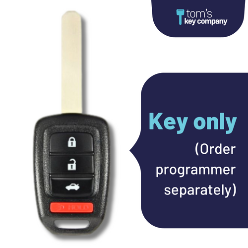 Honda Accord 2013-2015 & Honda Civic 2014-2015 Key and Keyless Entry Remote - 4 Button (MLBHLIK6-1T-4B) - Tom's Key Company