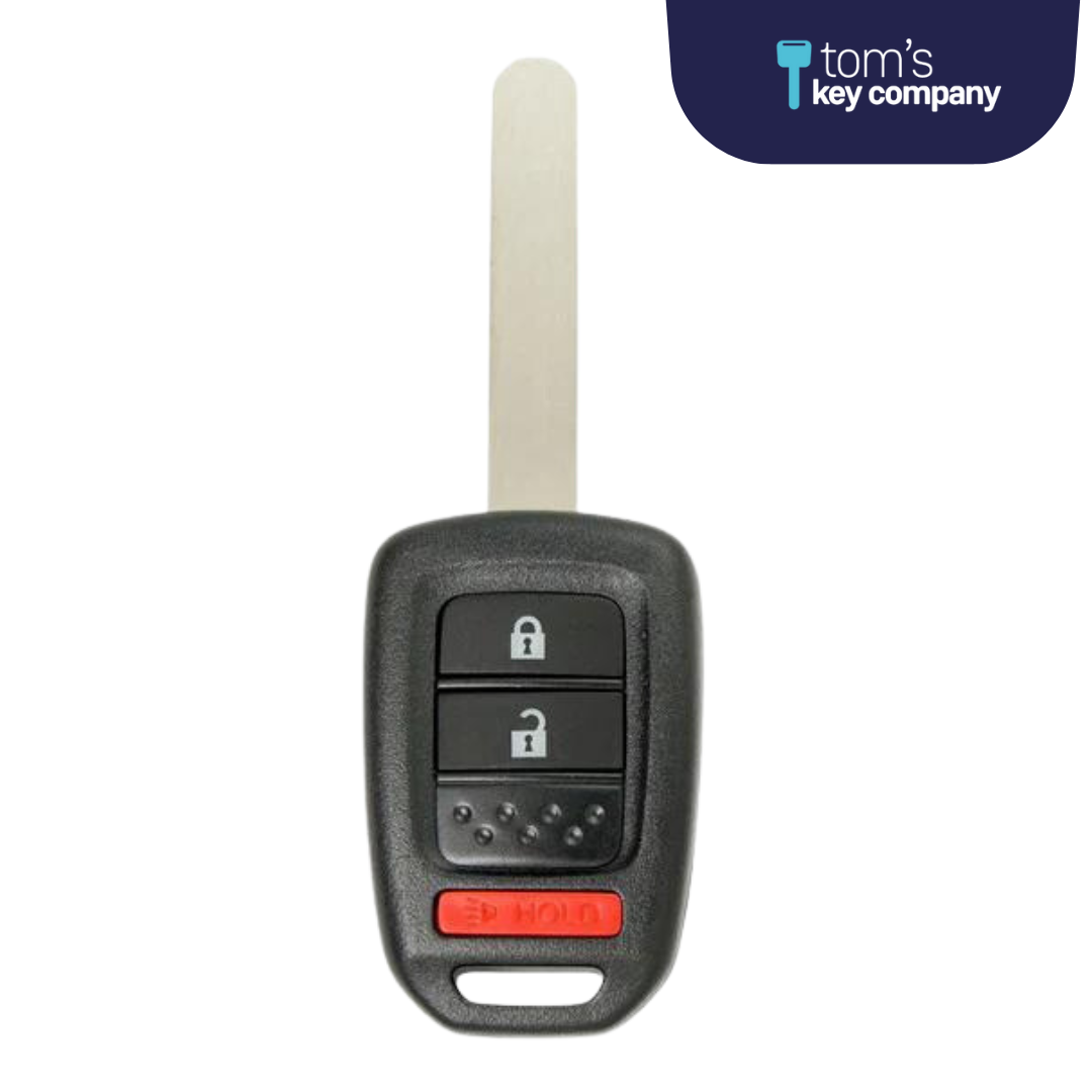 Honda Accord Crosstour, CR-V, & Fit 3 Button Remote Key (HONRK-RCTNGL-3B-MLBHLIK6-1T) - Tom's Key Company
