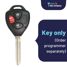 Cargar imagen en el visor de la galería, Key and Remote for Select Scion and Toyota Vehicles (&quot;dot&quot; Chip Key with 3 Button Remote) MOZB41TG-3B-dot - Tom&#39;s Key Company