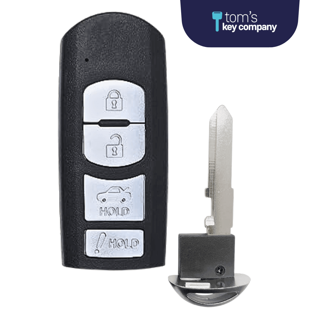 Mazda Aftermarket 4-Button Smart Key with Trunk Release (MAZSK-4B-TR-WAZ) - Tom's Key Company