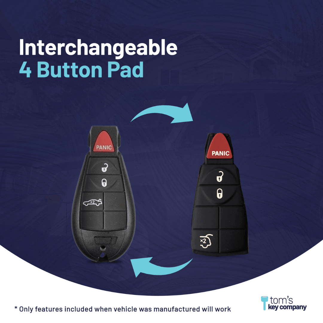 Ultimate Key Bundle DIY Car Key Replacement Kit with SimpleKey™ Programmer & Key By Photo™ Service | Chrysler, Dodge, Jeep, RAM, & Volkswagen 4-Button Non-Proximity FOBIK (CDFO-E4TZ0SK-KBP-UKB)