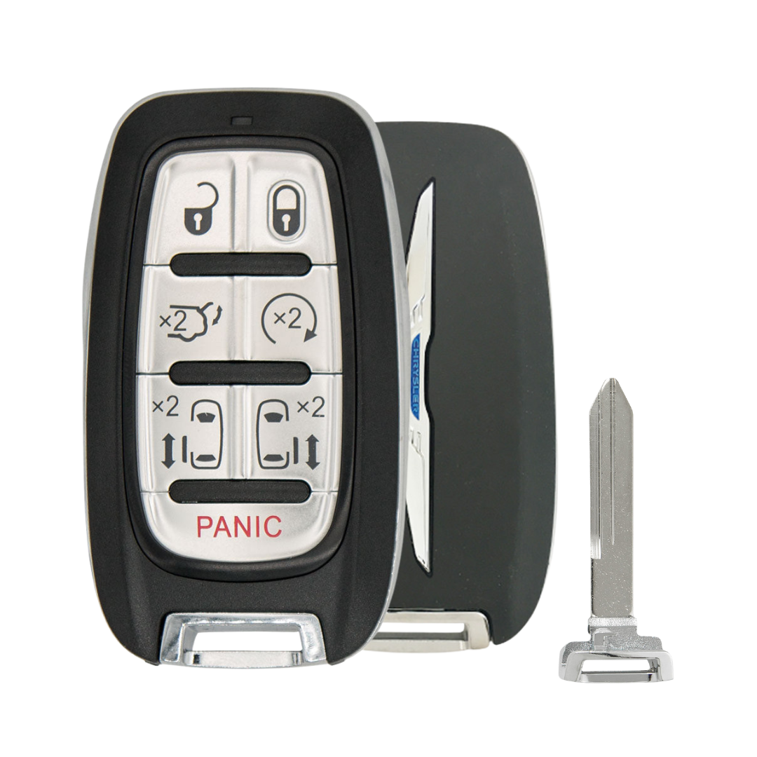 Like New Refurbished OEM 7-Button Smart Key Fob with Remote Start, Trunk Release, Left and Right Sliding Doors for Select Chrysler Vehicles (CDJ-7B-5900-REFURB)