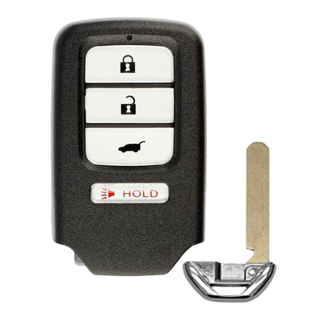 Brand New Premium Aftermarket 4-Button Smart Key with Hatch Release for Select Honda Vehicles (HONSK-4B-HATCH-KR5V1X)