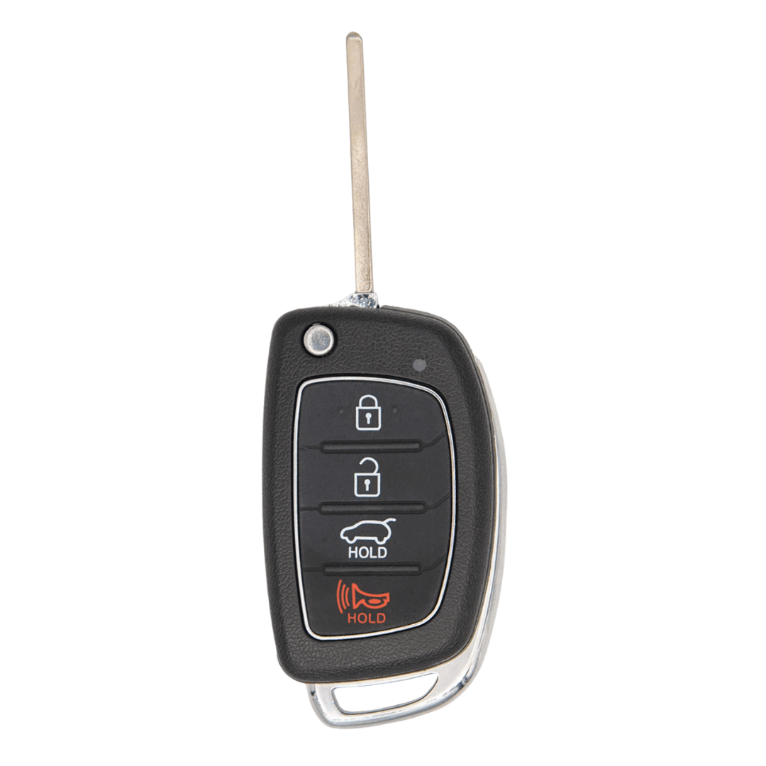 Brand New Aftermarket 4 Button Flip Key with Hatch Release for Select Hyundai Vehicles (HYUNFK-4B-3F04)