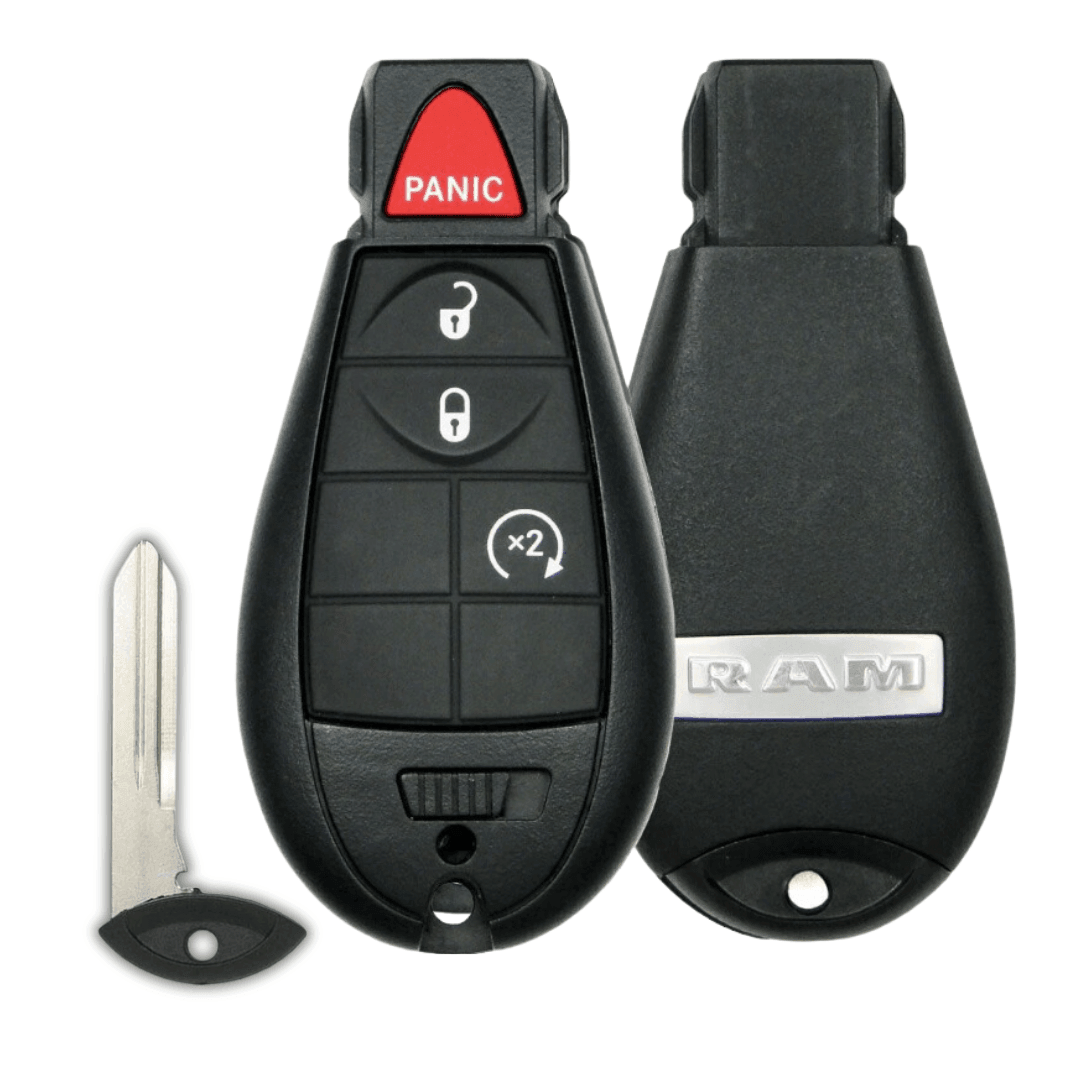 Brand New OEM 4 Button FOBIK for Select RAM Vehicles (RAM-4B-TRUCKS-FOBIK)