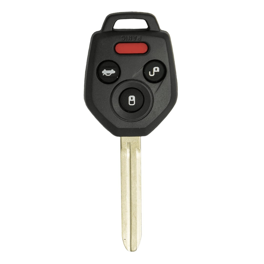 Brand New Aftermarket 4 Button Remote Key with Trunk Release for Select Subaru Vehicles (SUBRK-4B-TR-CWTW)