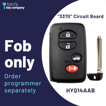 Cargar imagen en el visor de la galería, Toyota Camry, Avalon, Corolla Smart Key FOB /4-Button (E-Board 3370) HYQ14AAB-4B-E-3370-FOB - Tom&#39;s Key Company
