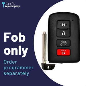 Toyota Smart Remote Key Shell 4 Button with Emergency Blade