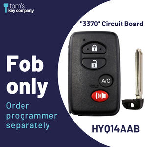Toyota Prius 2010-2011 4-Button Smart Key FOB (HYQ14AAB-4B/AC-E-3370-FOB) - Tom's Key Company