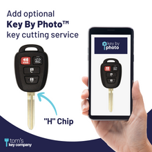 Cargar imagen en el visor de la galería, Toyota RAV4 Key and Remote (&quot;H&quot; Chip Key with 4 Button Remote; GQ452T-4B-H) - Tom&#39;s Key Company