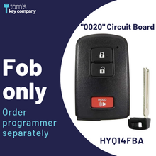 Cargar imagen en el visor de la galería, Toyota RAV4, Prius C, Prius V Smart Key FOB / 3-Button, Push Button Start Remote (HYQ14FBA-3B-G0020-FOB) - Tom&#39;s Key Company