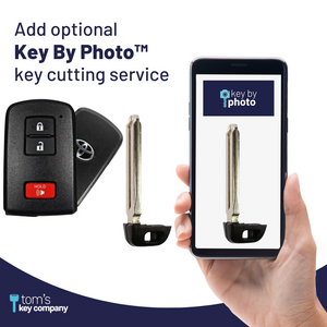 Toyota Tacoma, Land Cruiser, Highlander & Prius C Smart Proximity Key, Push Button Start Keyless Remote FOB with Emergency Key (HYQ14FBA-3B-AG2110-FOB-LOGO) - Tom's Key Company