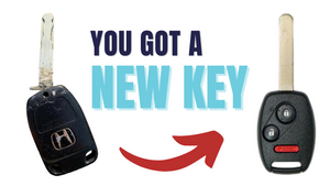 3 Button Honda Key w/ Remote Fob Repair Kit w/ Key By Photo Cutting Service (HON-REPAIR-DS-81) - Tom's Key Company