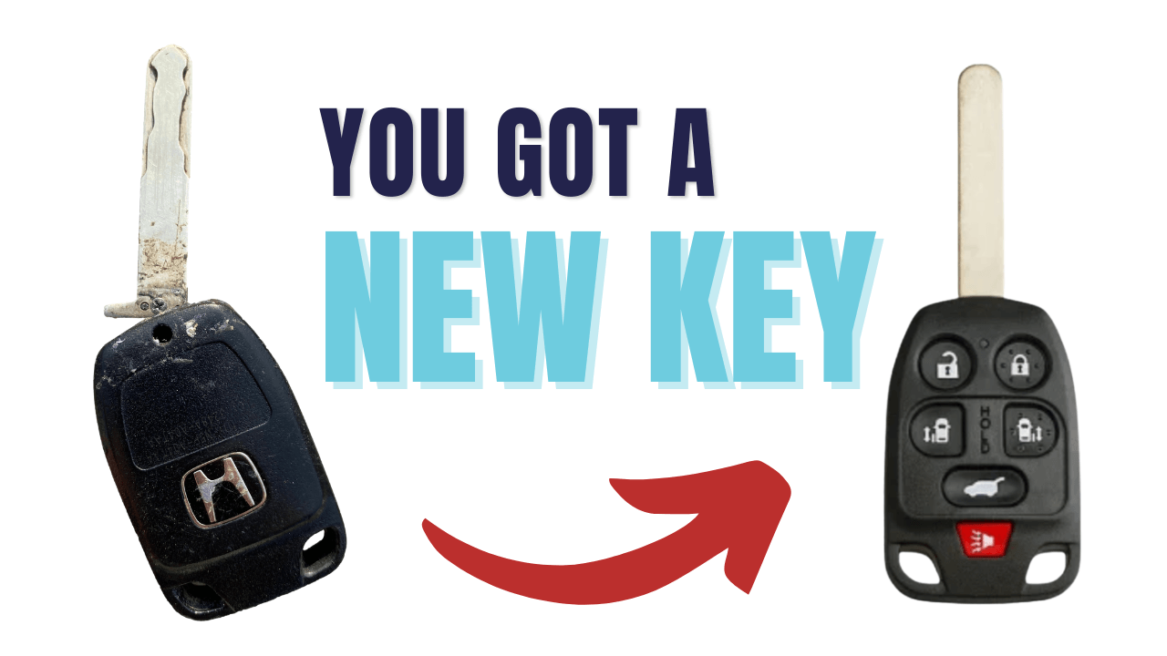 6 Button Honda Key w/ Remote Fob Repair Kit w/ Key By Photo Cutting Service (HON-REPAIR-ODY-83) - Tom's Key Company