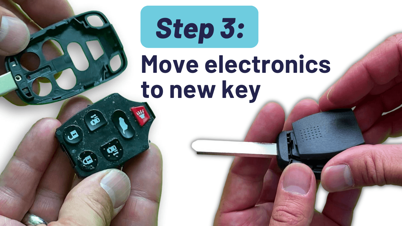 6 Button Honda Key w/ Remote Fob Repair Kit w/ Key By Photo Cutting Service (HON-REPAIR-ODY-83) - Tom's Key Company