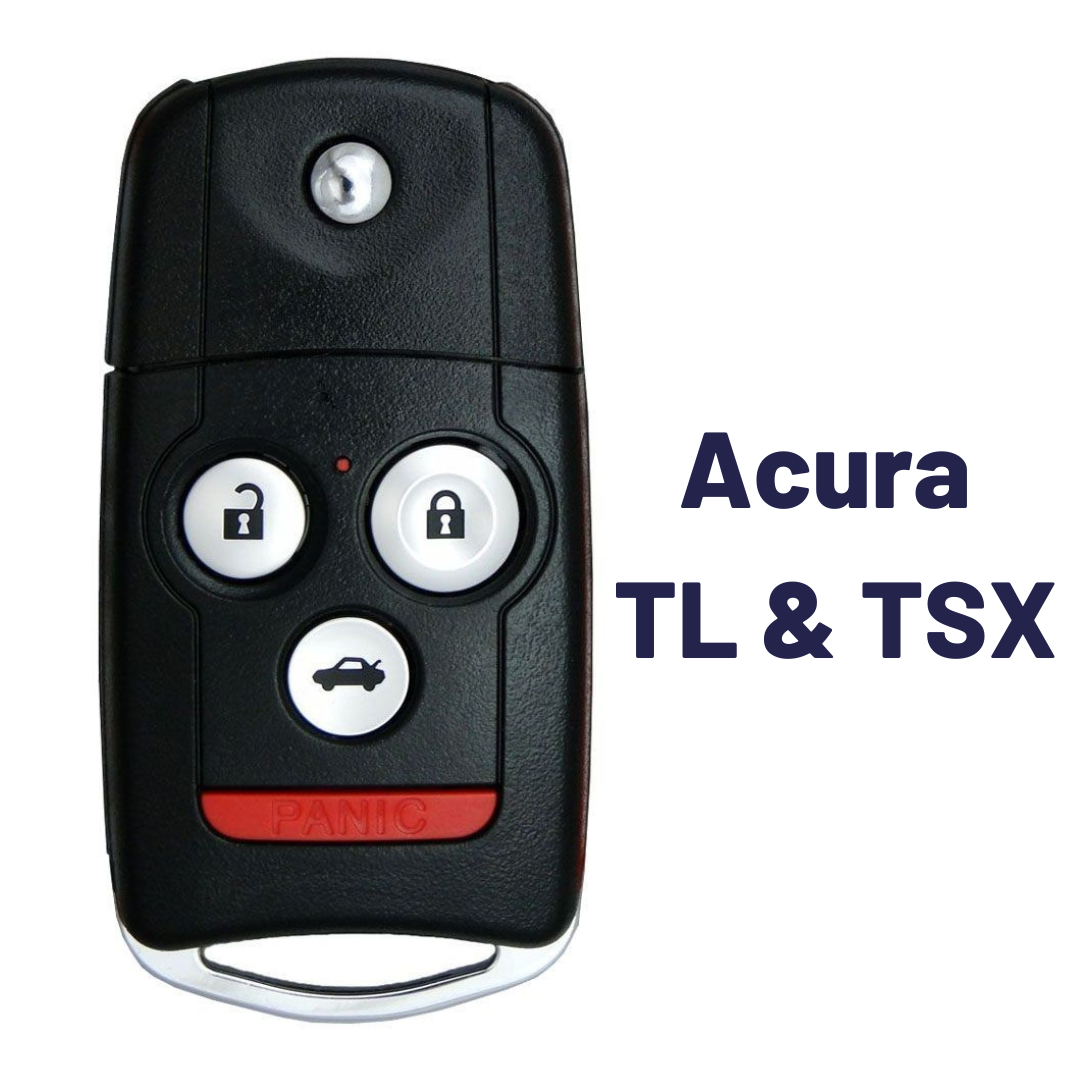 Acura TL & TSX Aftermarket Keyless Entry Flip Key 4-Button (ACURAFK-TL-TSX-4B-FLP) - Tom's Key Company