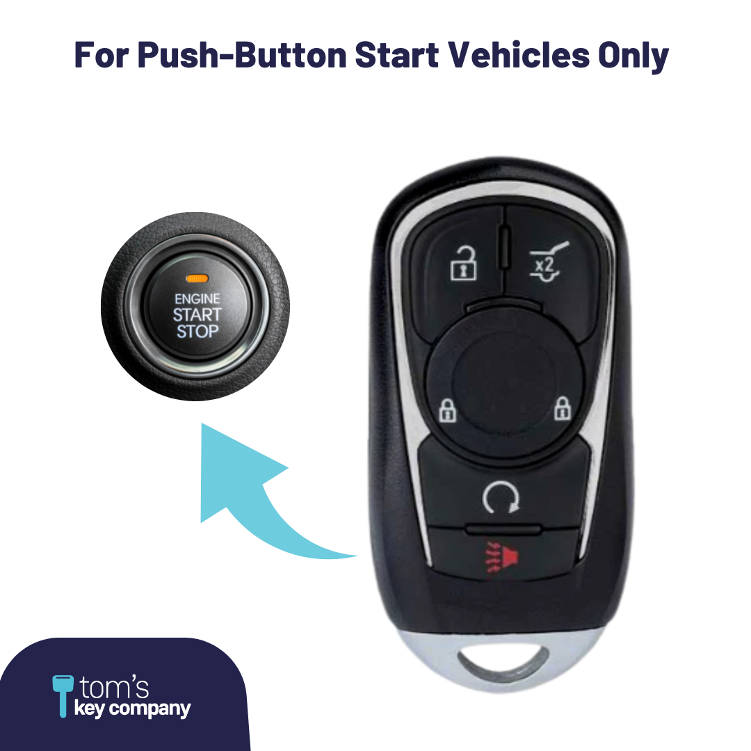 Buick Envision 5-Button Smart Key with Hatch Release and Remote Start (GMBUICKSK-5B-HYQ4AA) - Tom's Key Company